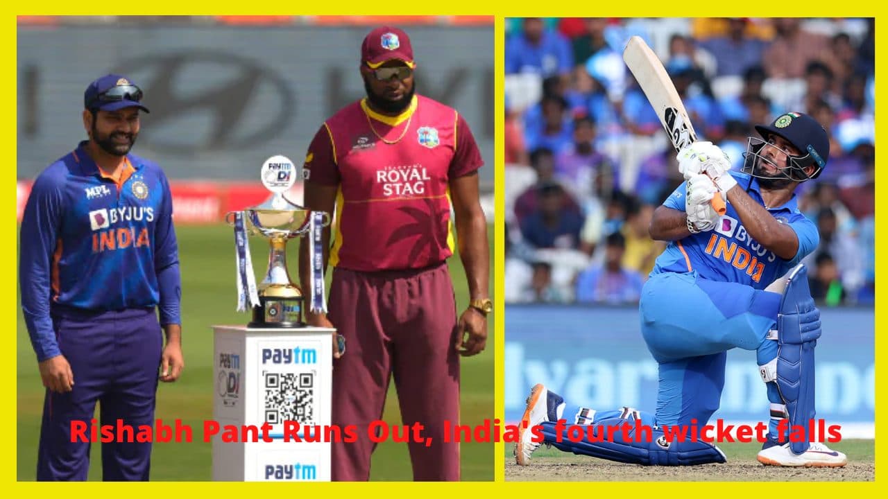 IND vs WI 1st ODI 2022: Rishabh Pant Runs Out, India’s fourth wicket falls