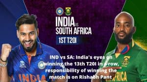 IND vs SA India's eyes on winning the 13th T20I in a row, responsibility of winning the match is on Rishabh Pant -