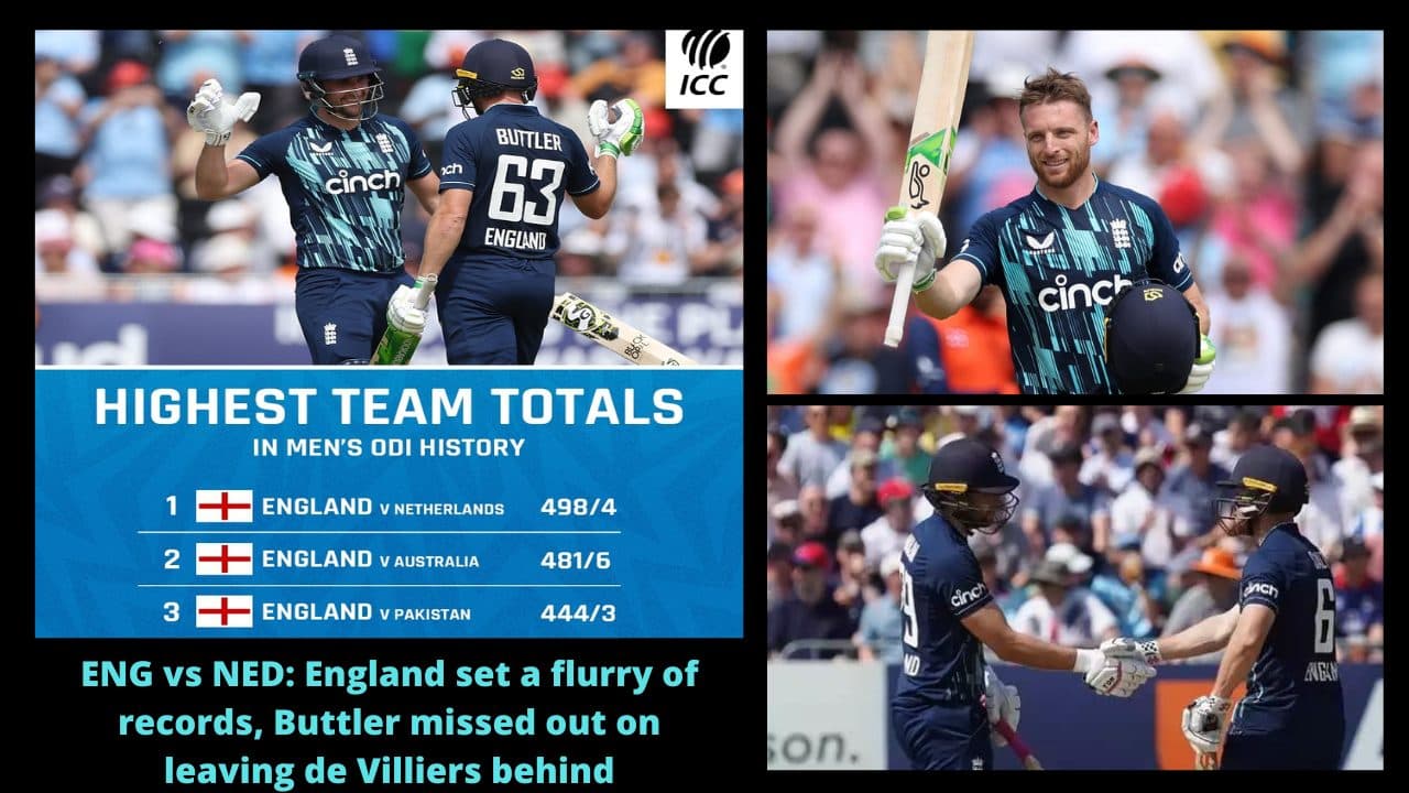 ENG vs NED: England set a flurry of records, Buttler missed out on leaving de Villiers behind