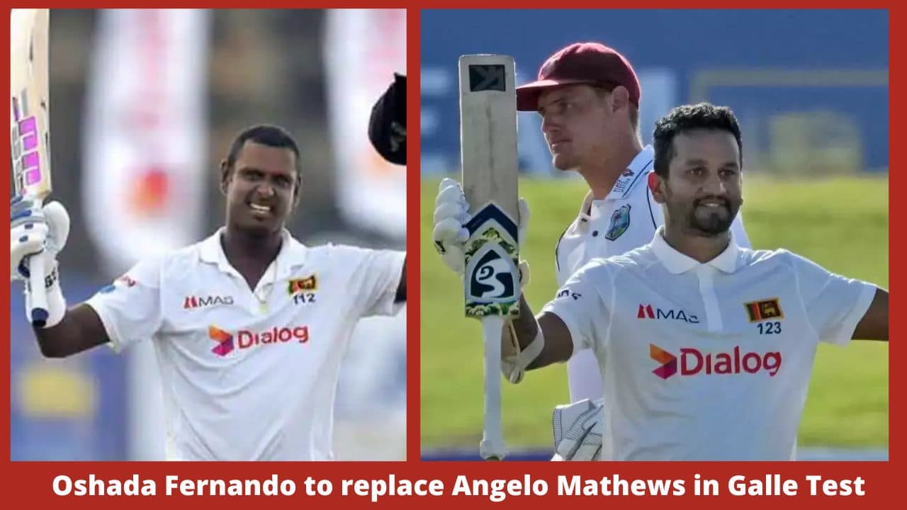 Oshada Fernando to replace Angelo Mathews in Galle Test