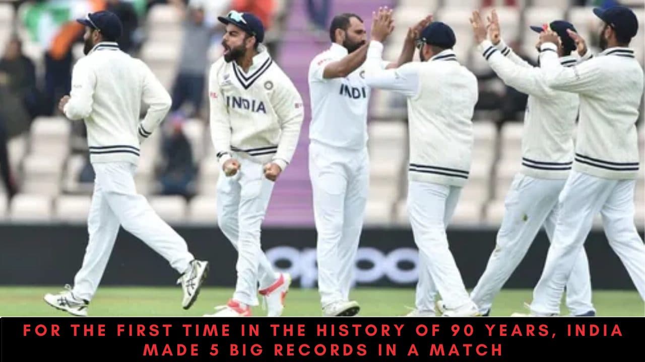 For the first time in the history of 90 years, India made 5 big records in a match