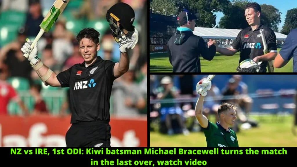 NZ vs IRE, 1st ODI Kiwi batsman Michael Bracewell turns the match in the last over, watch video