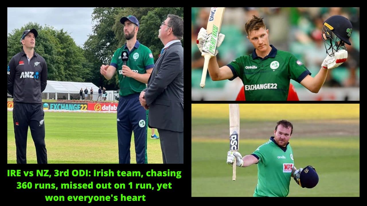 IRE vs NZ, 3rd ODI: Irish team, chasing 360 runs, missed out on 1 run, yet won everyone’s heart