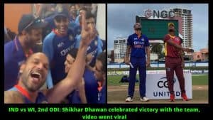 IND vs WI, 2nd ODI Shikhar Dhawan celebrated victory with the team, video went viral