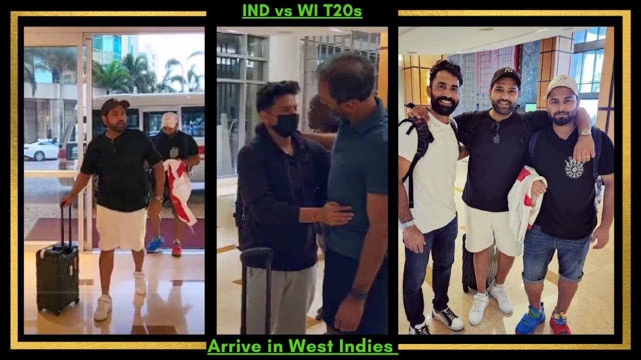 IND vs WI T20s: Rohit And Rishabh and Karthik Arrive in West Indies For T20s