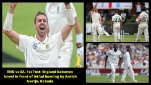 ENG vs SA, 1st Test England batsmen kneel in front of lethal bowling by Anrich Nortje, Rabada