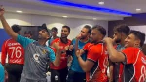PAK vs HK After thrashing Hong Kong for 38, Pakistani players go to dressing room and hug players - Video