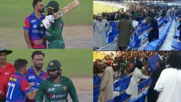 PAK vs AFG Angry Afghan fans beat up Pakistani fans badly after Afghanistan lost the match, watch video