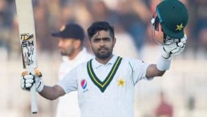 Babar became the seventh batsman to score a century in the Rawalpindi Test
