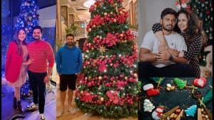 Indian Cricketers Celebrating Christmas