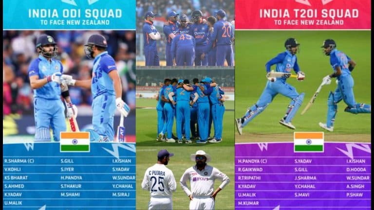 India's Squad Announced NZ AUS