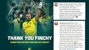 Australia's longest serving T20 captain Aaron Finch retire from international cricket