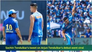 IPL 2023, MI vs KKR Father Sachin Tendulkar 's tweet on Arjun Tendulkar's debut went viral