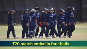 This team got all out for nine runs, T20 match ended in four balls